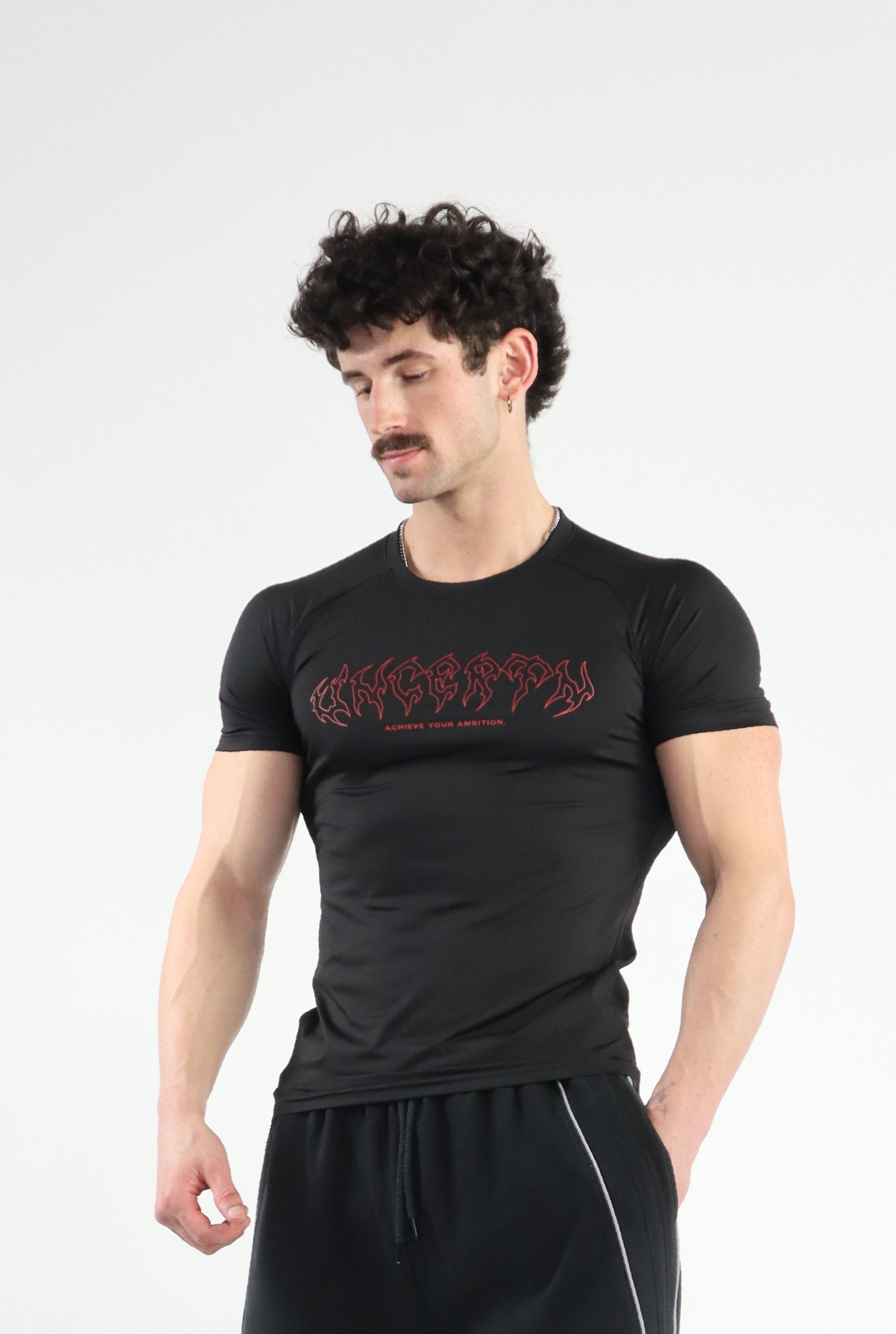 UC08 Resurgence Compression Tee - Black/Red