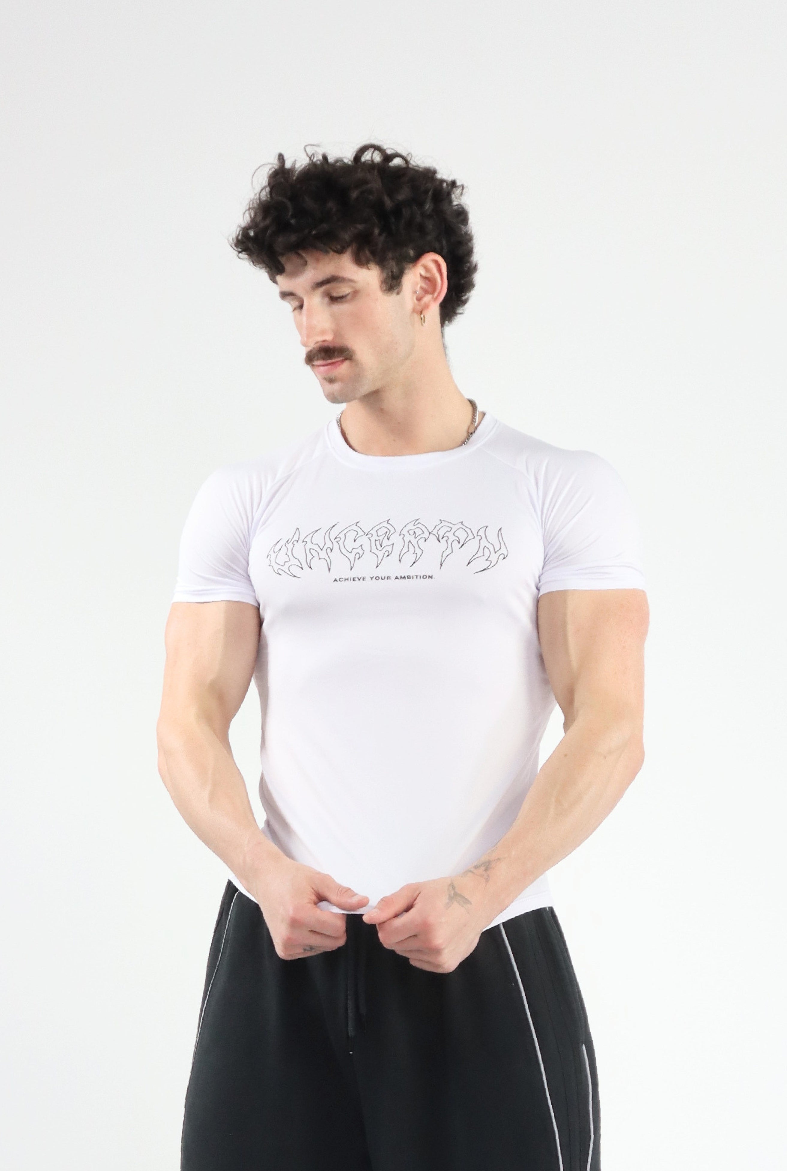 UC08 Resurgence Compression Tee - White/Black