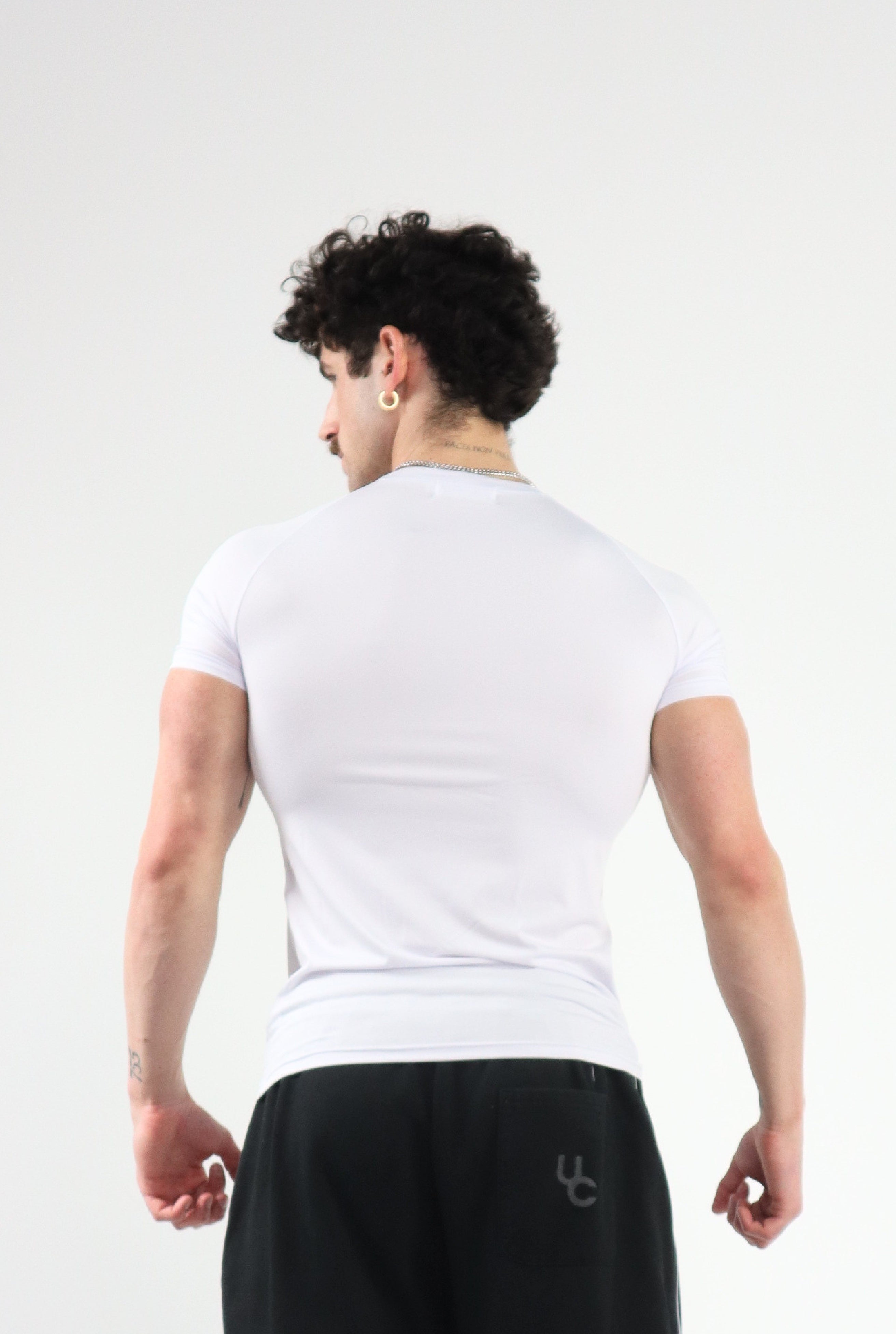 UC08 Resurgence Compression Tee - White/Black