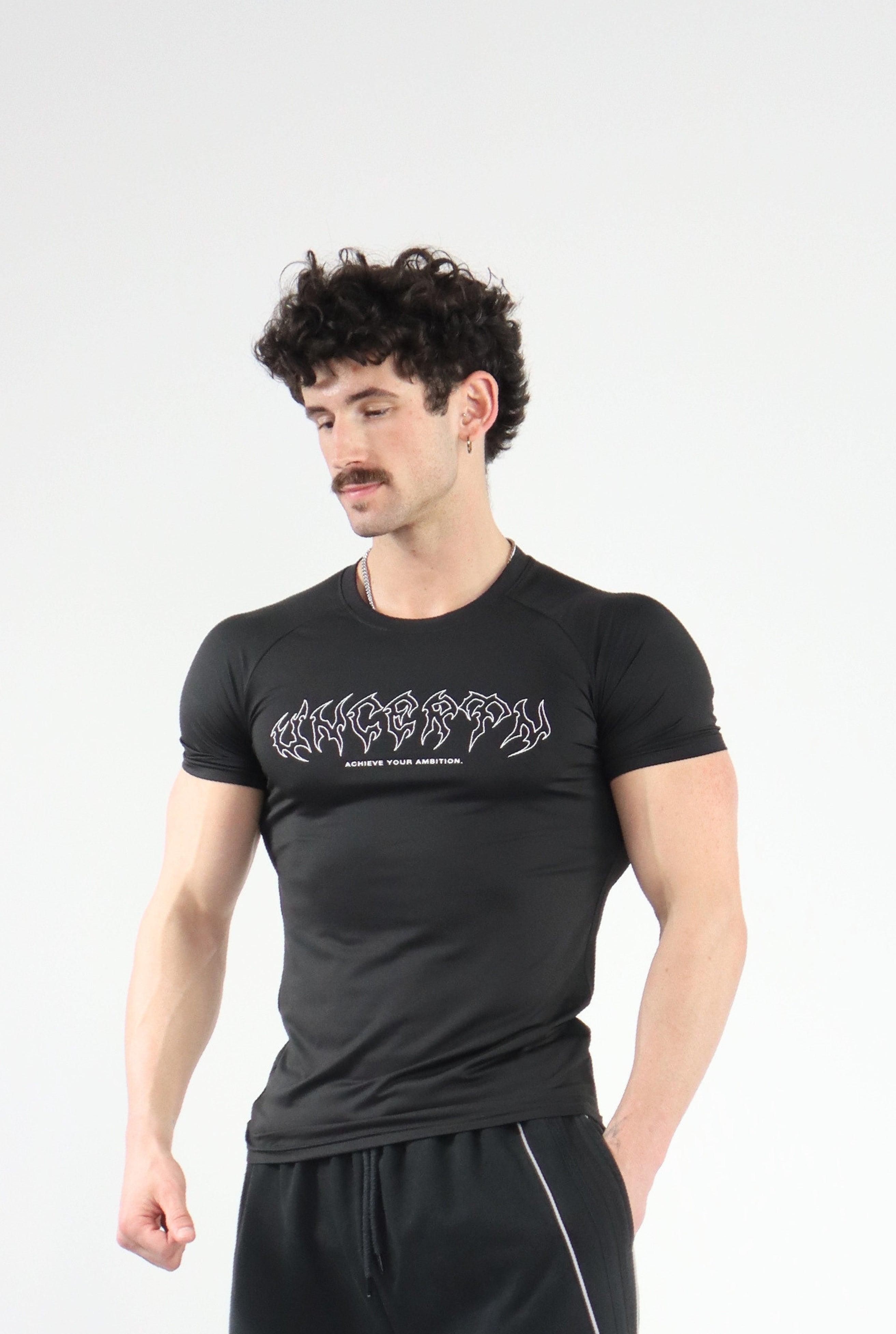 UC08 Resurgence Compression Tee - Black/White