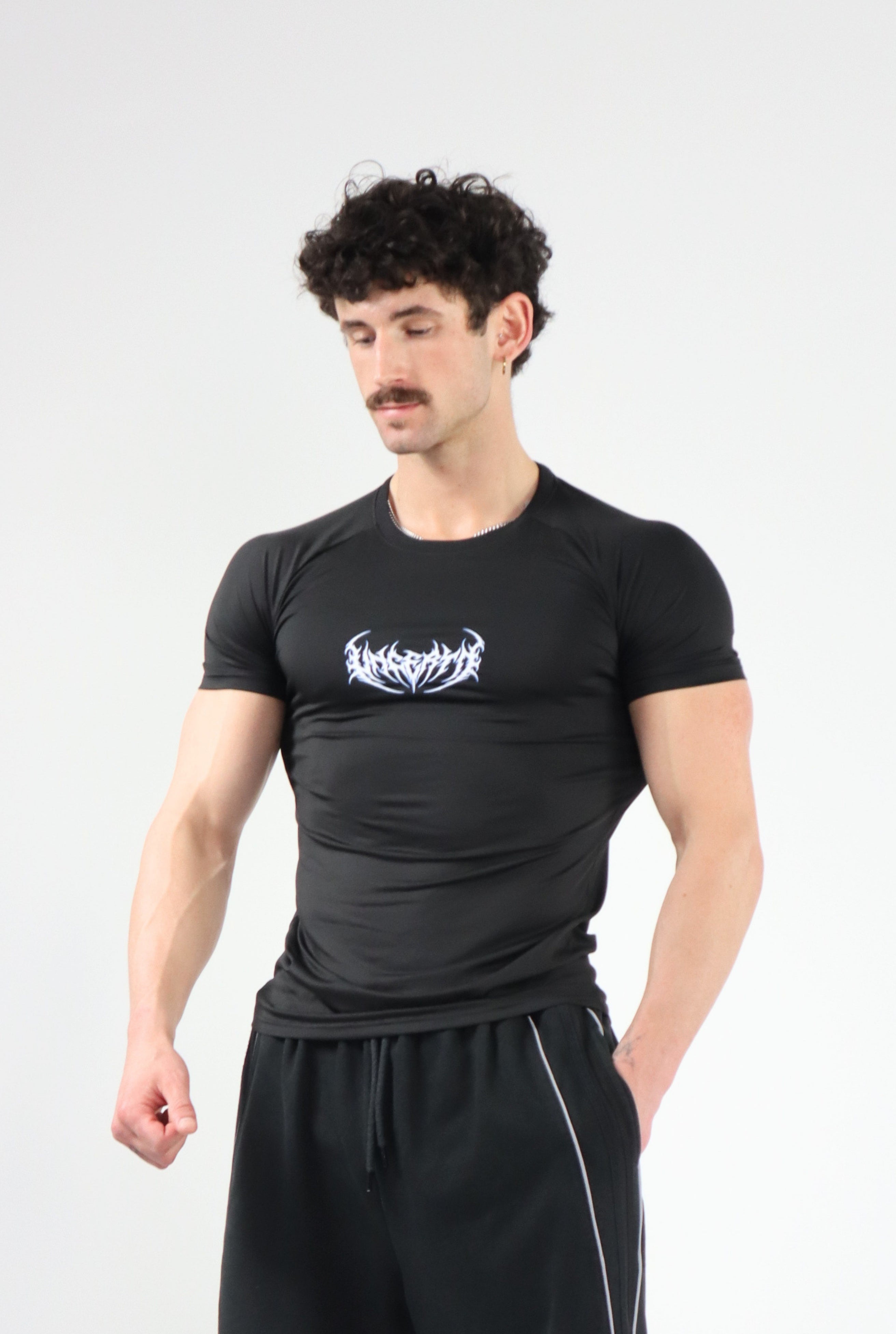 UC046 Void Compression Tee - Black/Blue