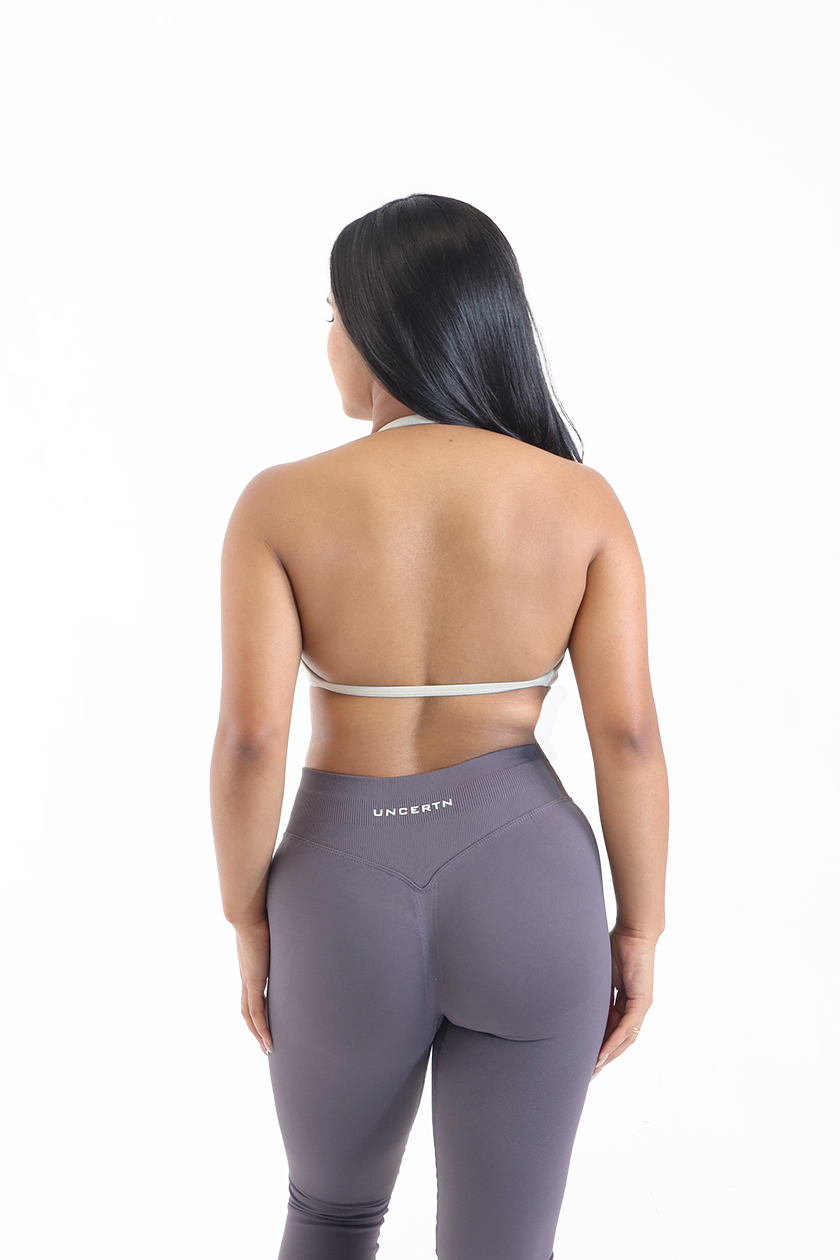 UC018 Elevate Backless Sports Bra - Cream
