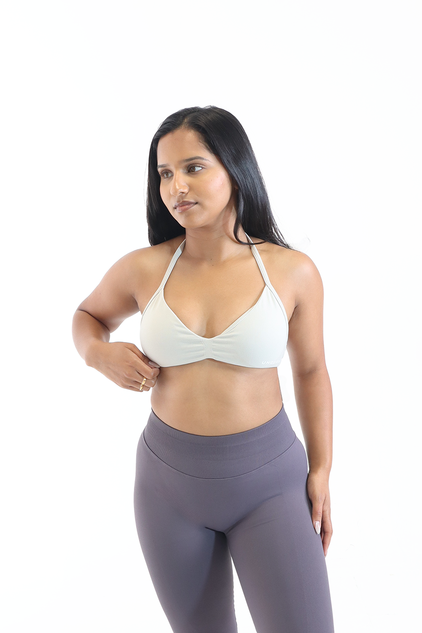 UC018 Elevate Backless Sports Bra - Cream