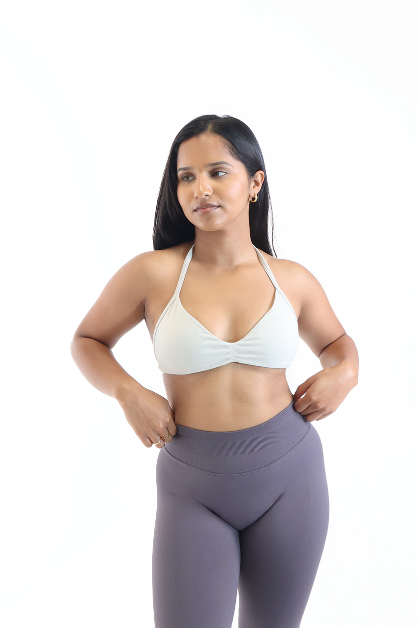 UC018 Elevate Backless Sports Bra - Cream