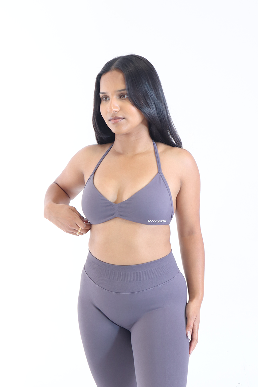 UC018 Elevate Backless Sports Bra - Dark Grey