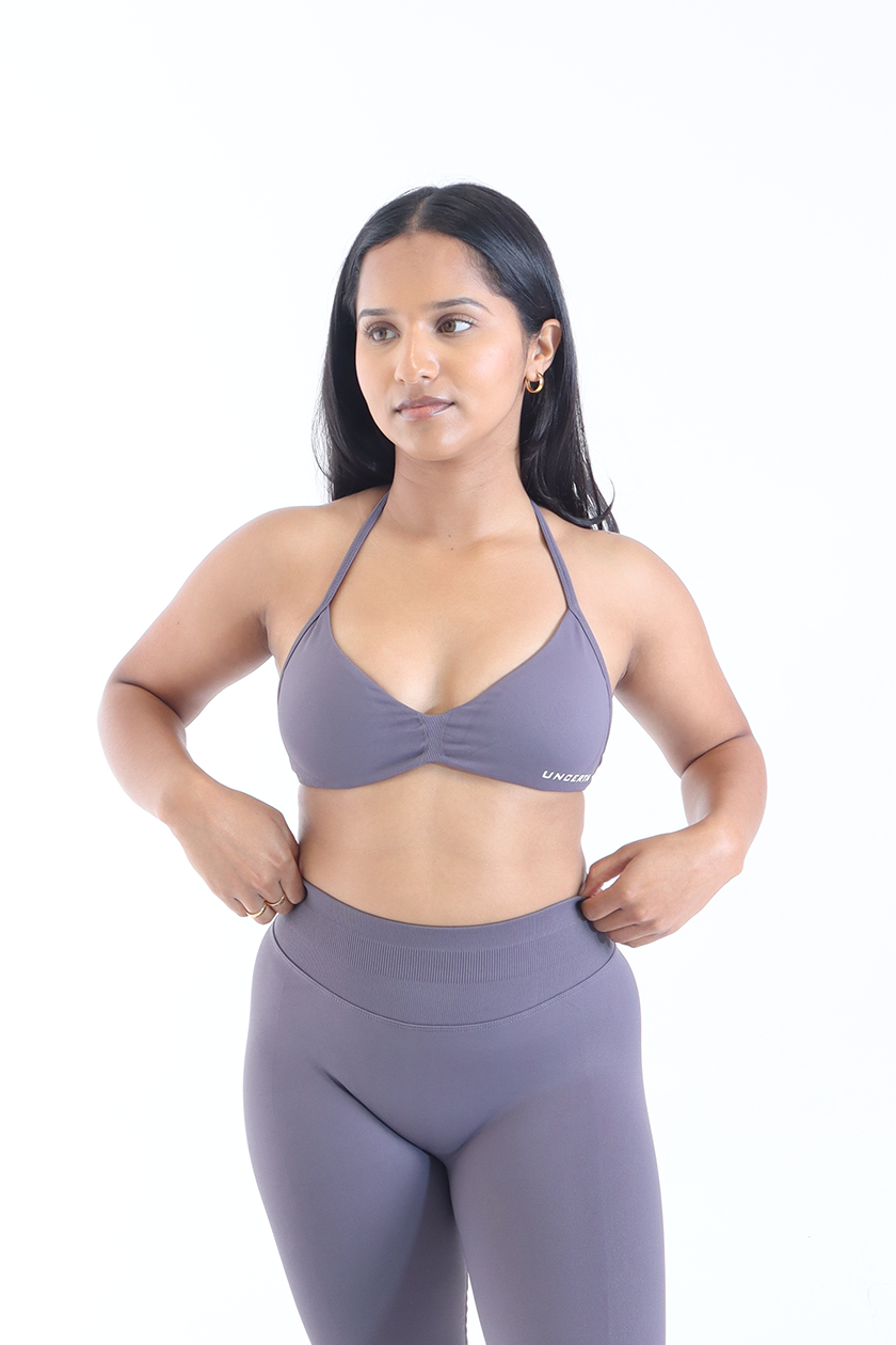 UC018 Elevate Backless Sports Bra - Dark Grey
