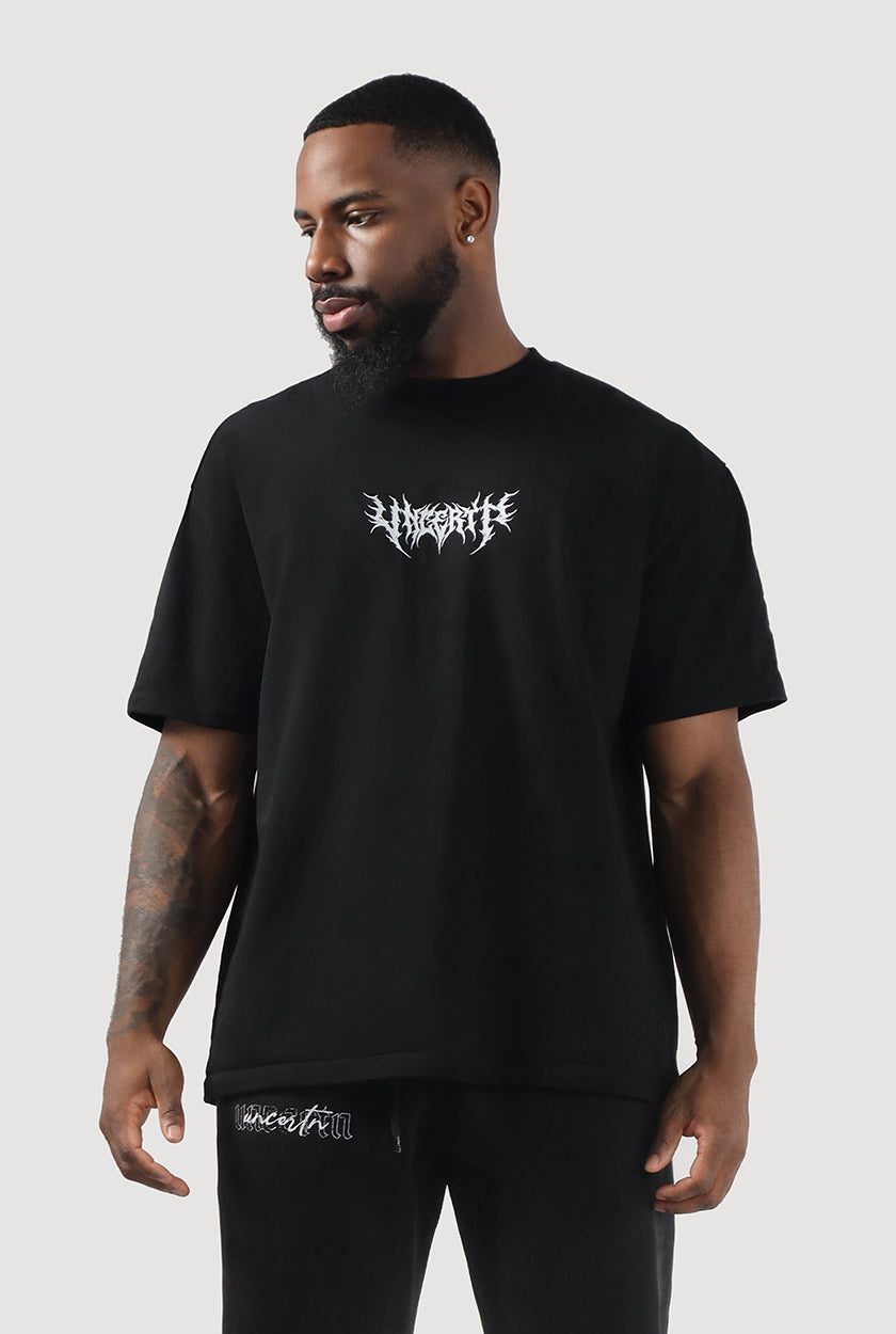 UC024 Conquer Oversized Tee - Black