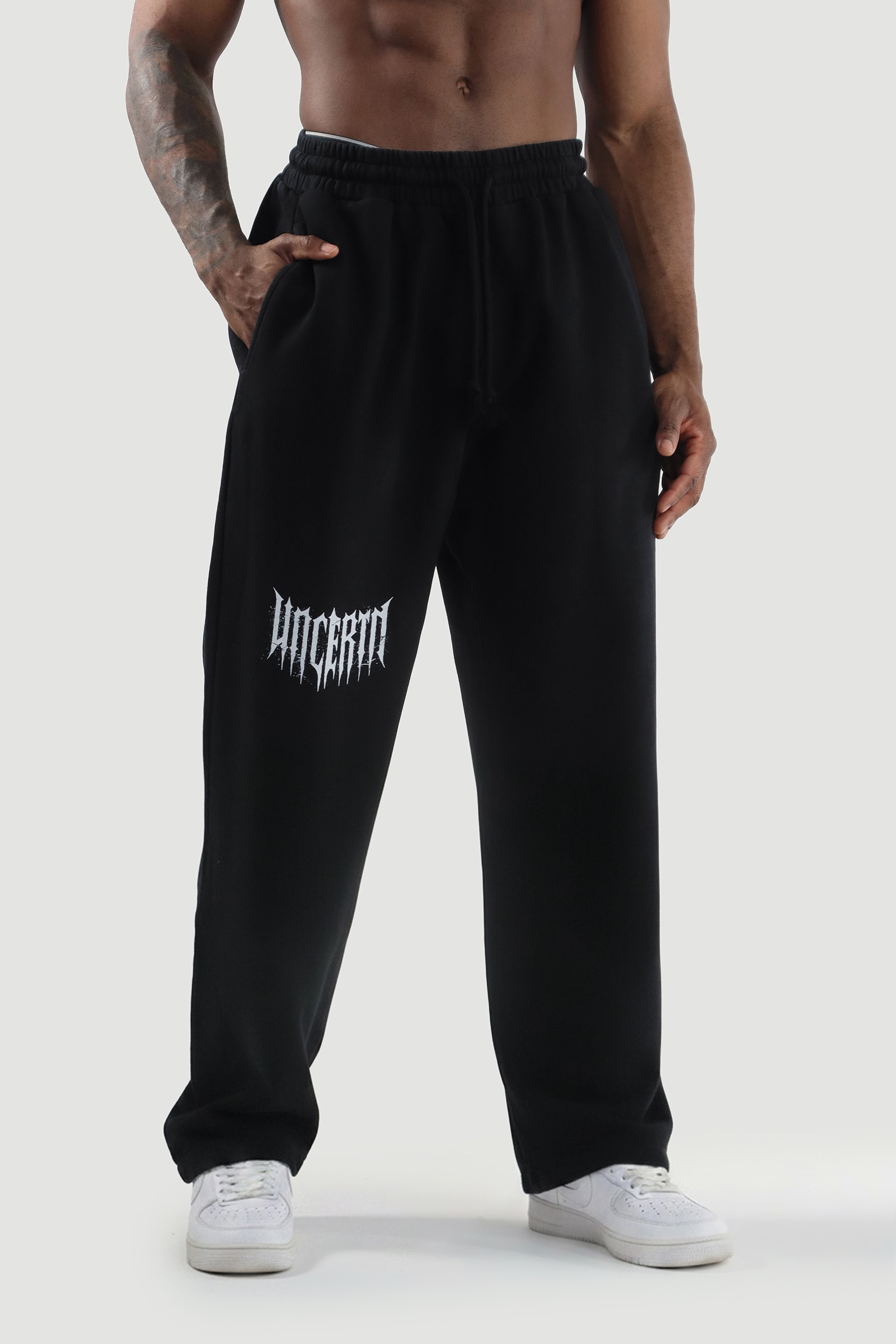 UC022 Envy Straight Cut Joggers - Black Wash