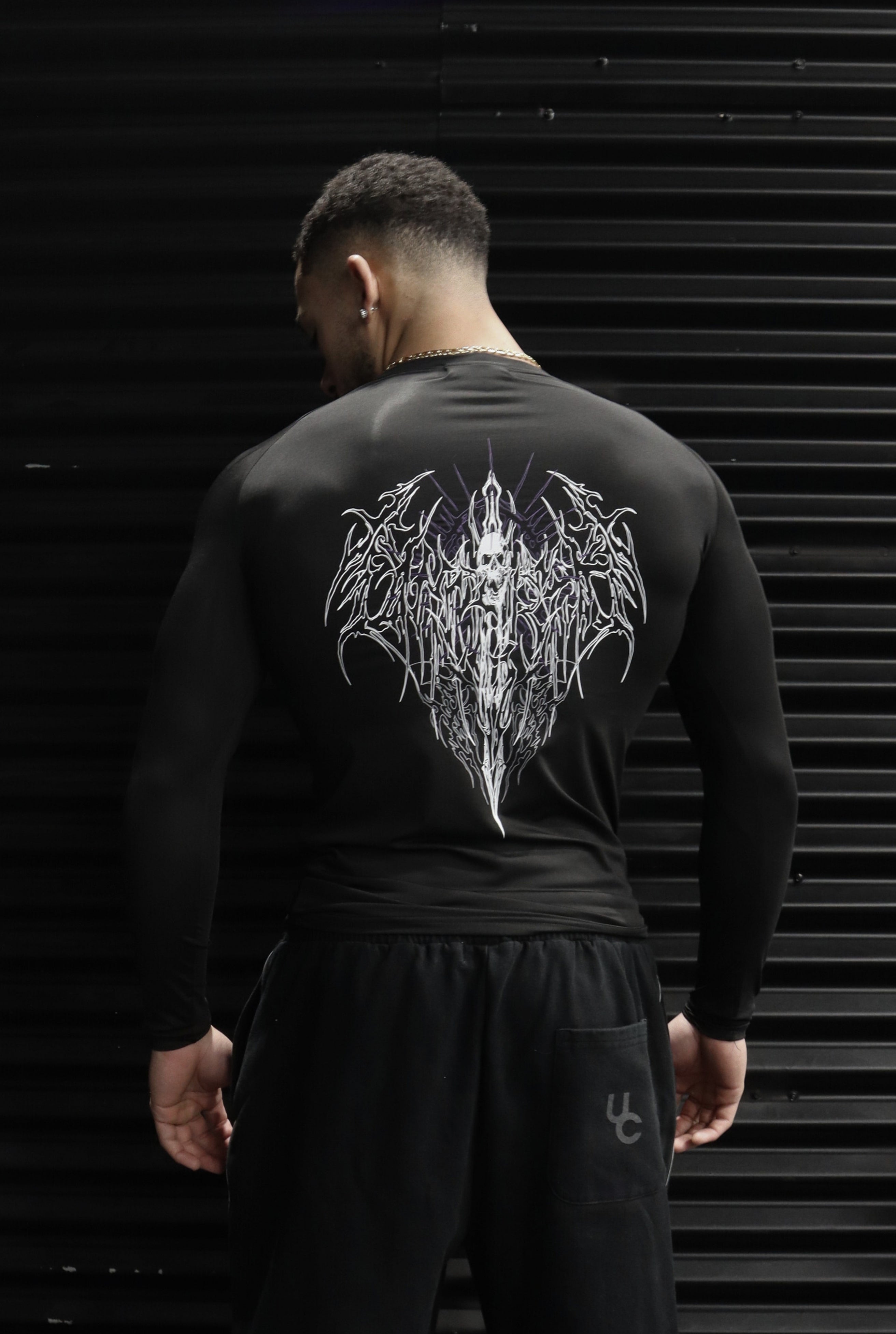 UC046 Void Compression Longsleeve - Black/Purple