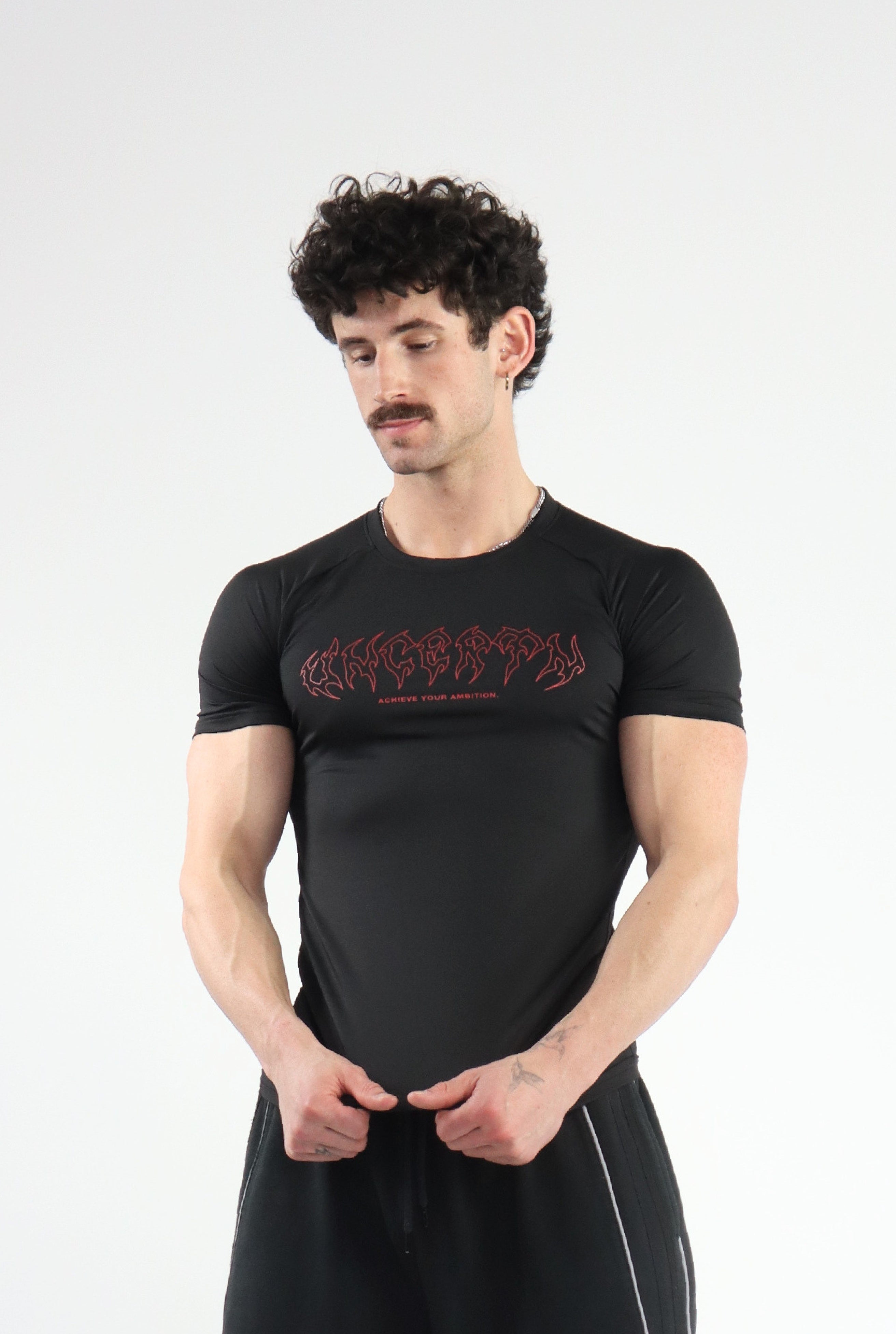 UC08 Resurgence Compression Tee - Black/Red