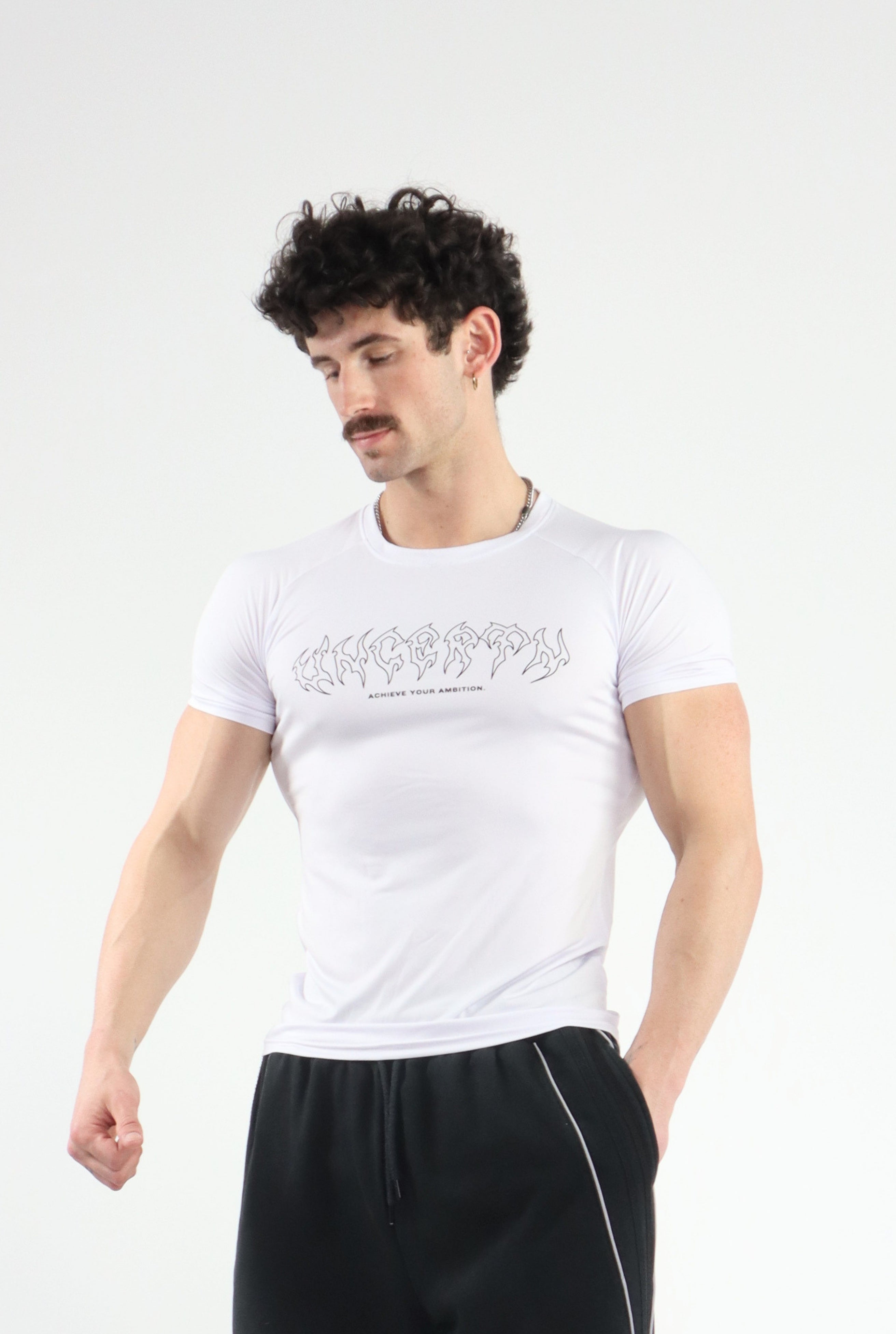 UC08 Resurgence Compression Tee - White/Black