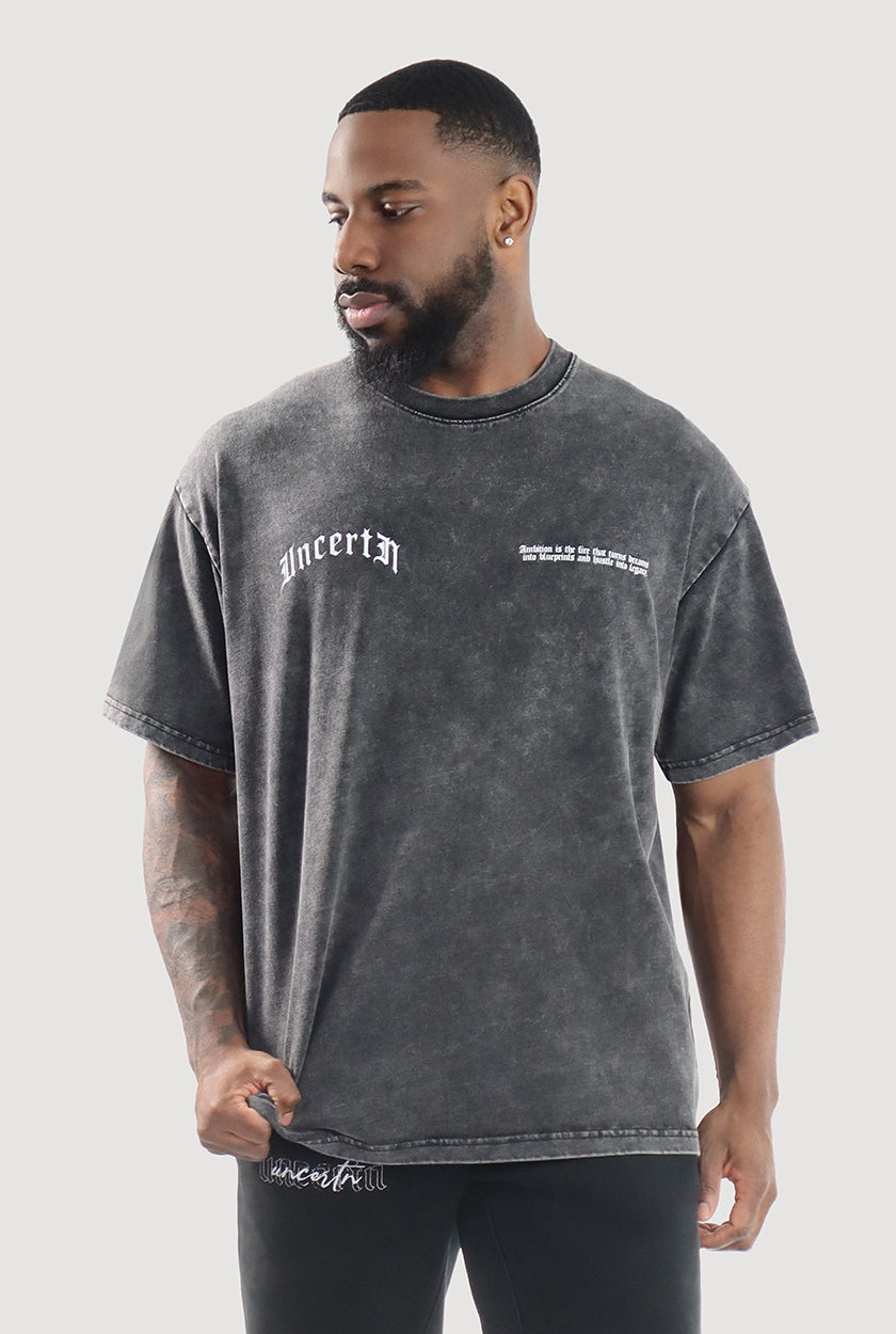 UC027 Aspire Oversized Tee - Black Wash