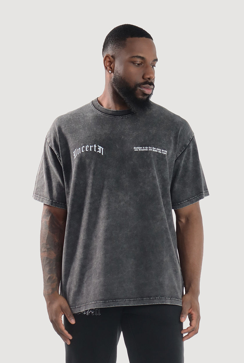 UC027 Aspire Oversized Tee - Black Wash