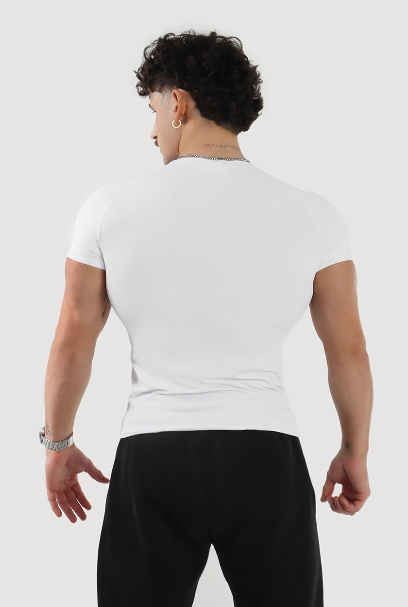 UC08 Resurgence Compression Tee - White/Black