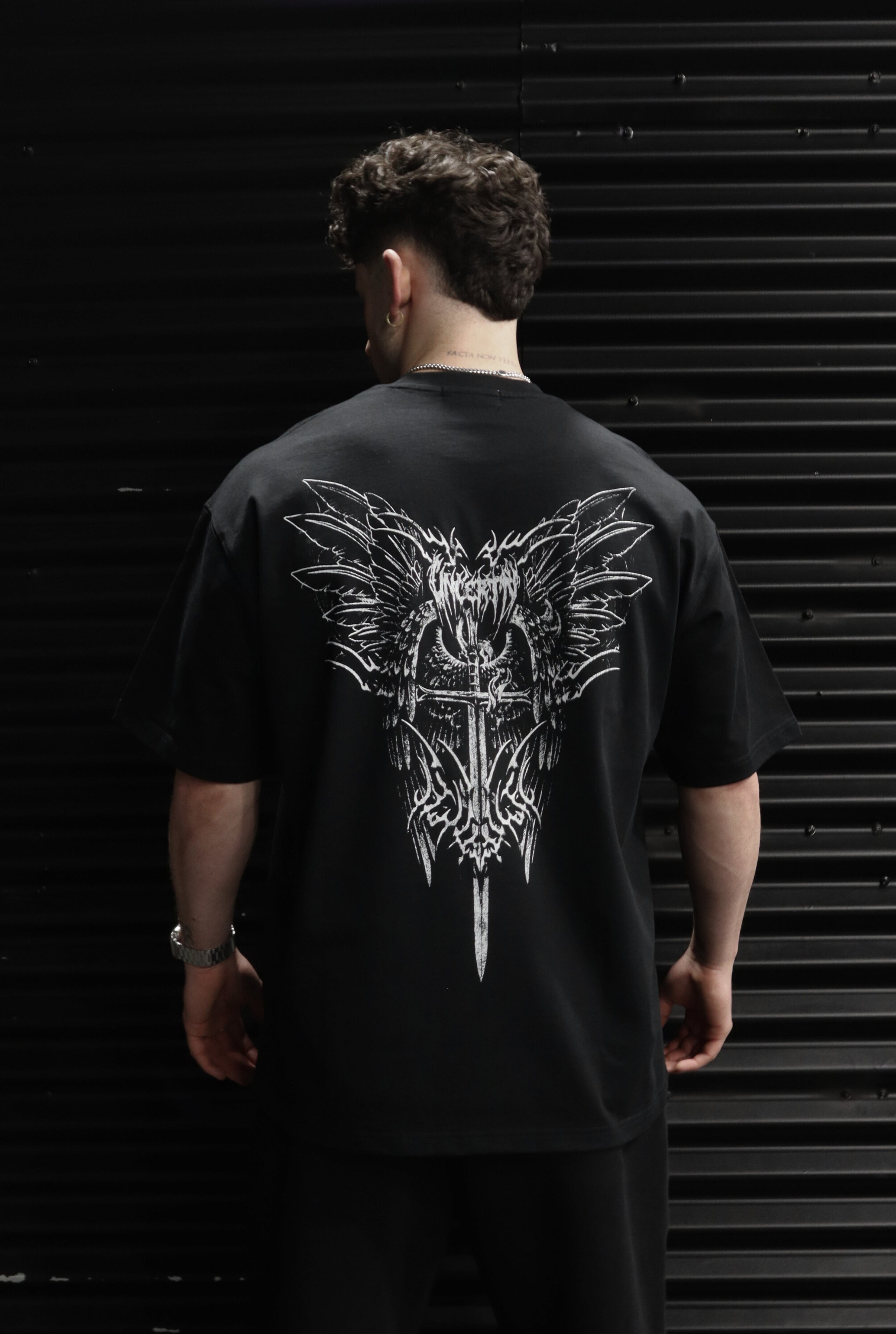 UC047 Awaken Oversized Tee - Black