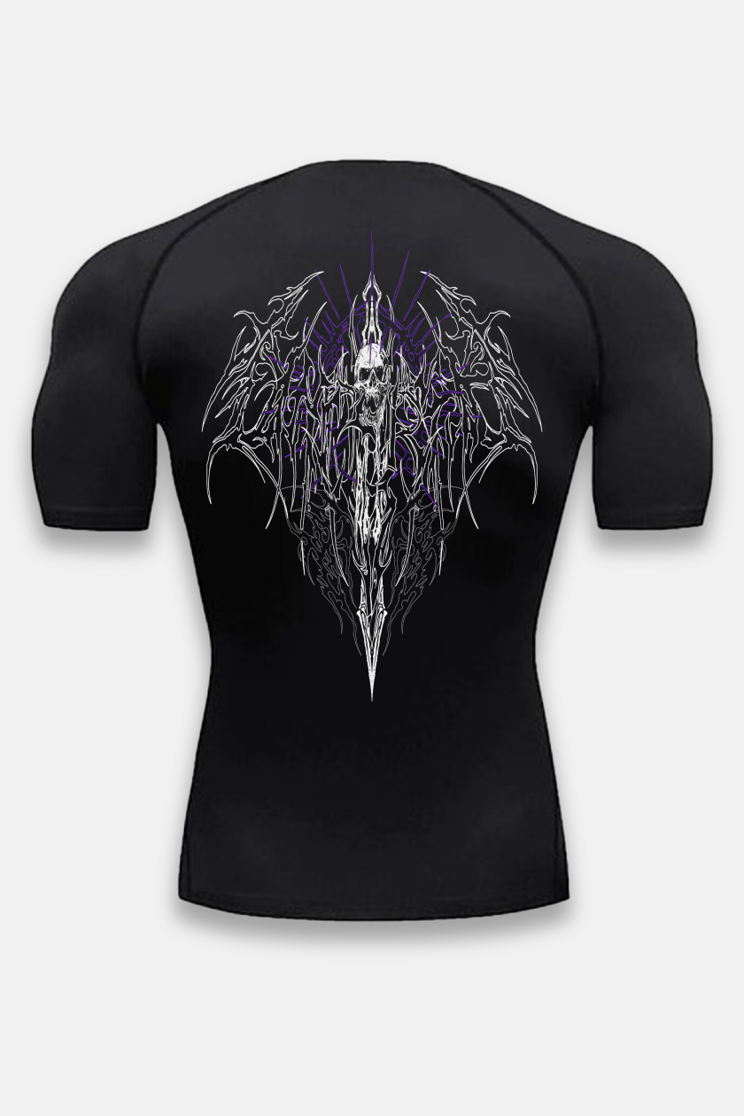 UC046 Void Compression Tee - Black/Purple