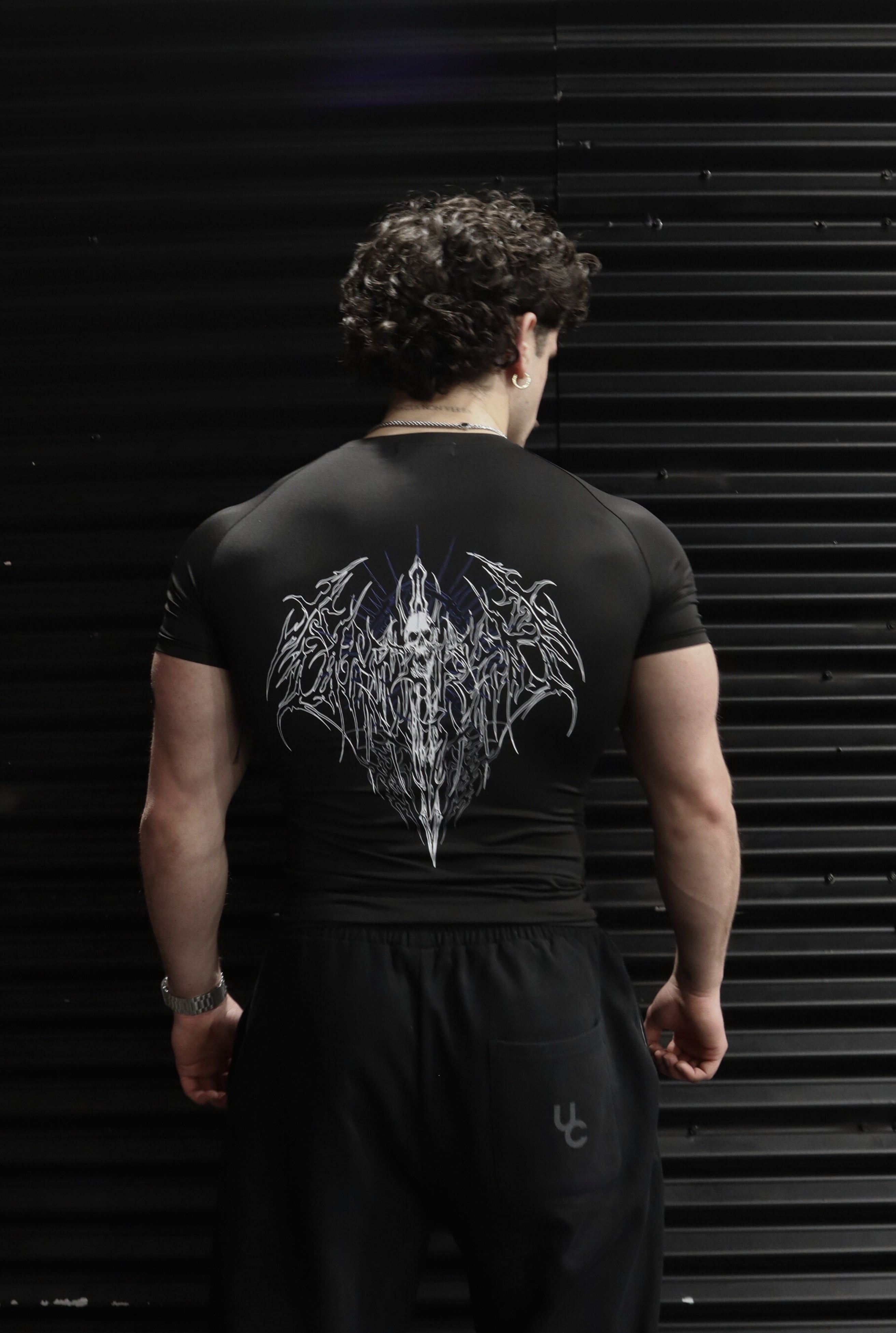 UC046 Void Compression Tee - Black/Blue